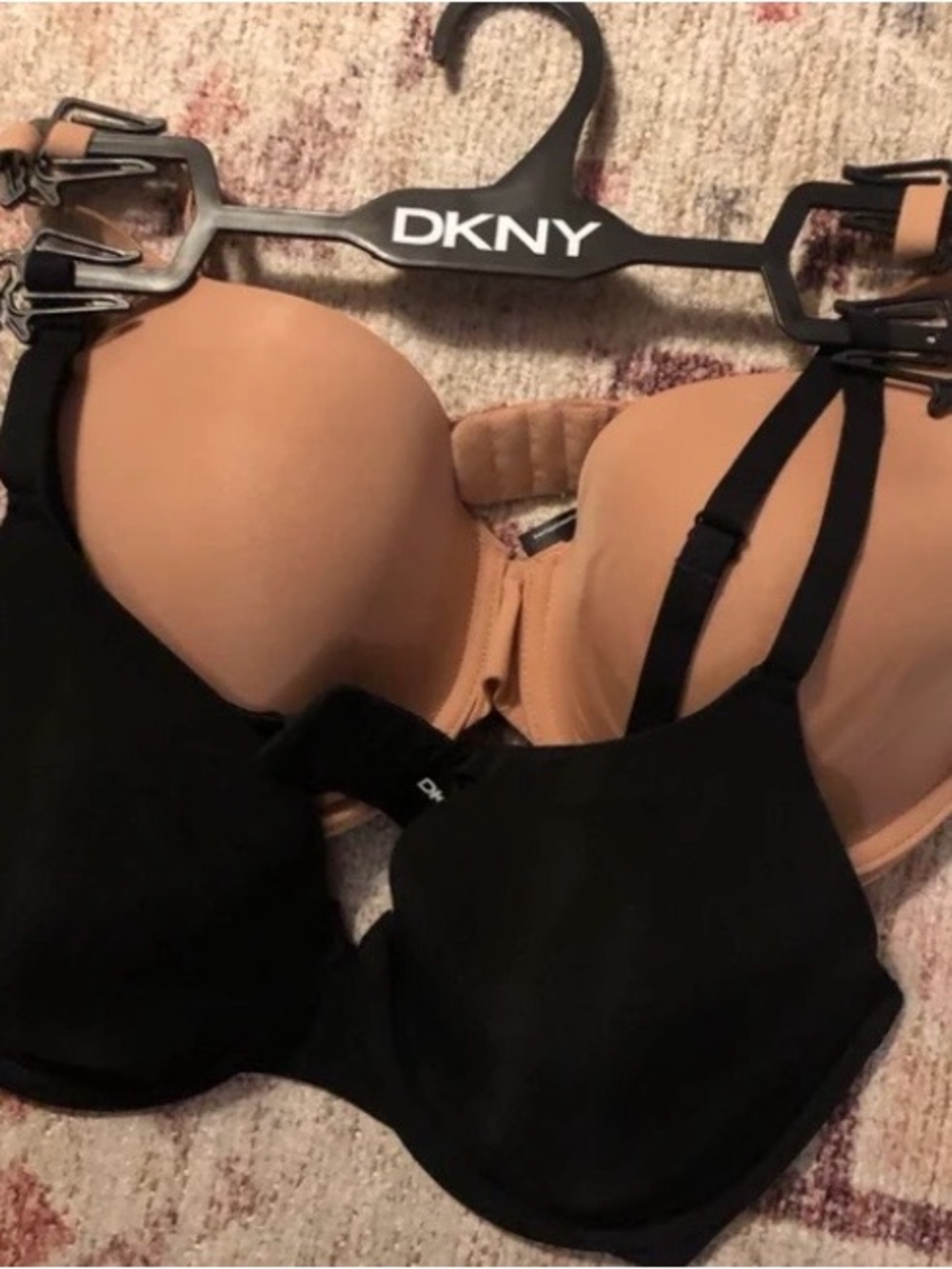 DKNY Two-Tone Convertible  Bra in Black and Nude